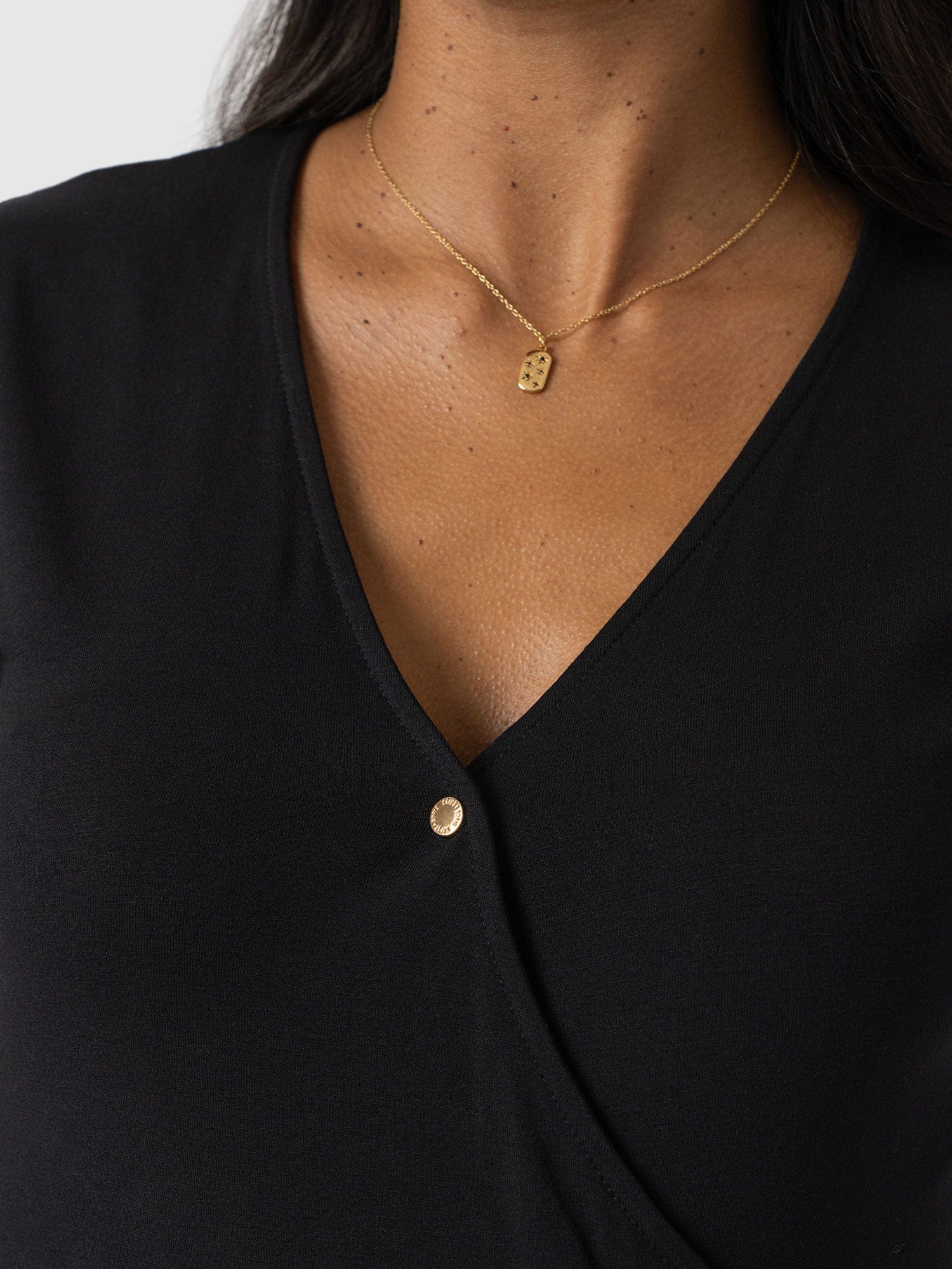 Rosa Wrap Tee Black - Women's T-shirts | Saint + Sofia® USA